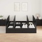 vidaXL Struttura letto contenitore nera in rovere 180x200 cm vidaXL Struttura letto contenitore nera in rovere 180x200 cm