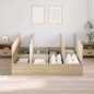 vidaXL Letto contenitore rovere Sonoma 180x200 cm