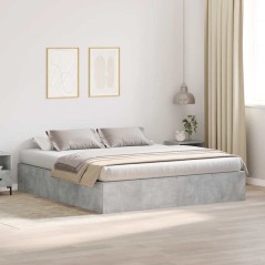 vidaXL Letto con contenitore grigio cemento 180x200 cm