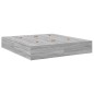 vidaXL Letto Contenitore Grigio Sonoma 180x200 cm vidaXL Letto Contenitore Grigio Sonoma 180x200 cm