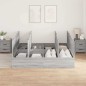 vidaXL Letto Contenitore Grigio Sonoma 180x200 cm vidaXL Letto Contenitore Grigio Sonoma 180x200 cm