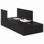 vidaXL Struttura letto contenitore in rovere nero 90x190 cm vidaXL Struttura letto contenitore in rovere nero 90x190 cm