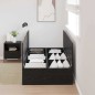 vidaXL Struttura letto contenitore in rovere nero 90x190 cm vidaXL Struttura letto contenitore in rovere nero 90x190 cm