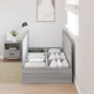 vidaXL Letto con contenitore grigio Sonoma 90x190 cm