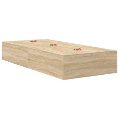 vidaXL Rete Letto Storage Rovere Sonoma 75 x 190 cm in Legno Ingegnerizzato
