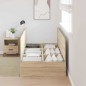vidaXL Rete Letto Storage Rovere Sonoma 75 x 190 cm in Legno Ingegnerizzato