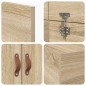 vidaXL Rete Letto Storage Rovere Sonoma 75 x 190 cm in Legno Ingegnerizzato
