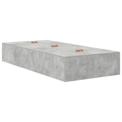 vidaXL Struttura letto grigio cemento 75x190 cm in legno ingegnerizzato.