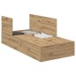 vidaXL Letto Storage in Rovere Artisan 75x190 cm vidaXL Letto Storage in Rovere Artisan 75x190 cm