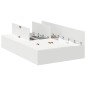 vidaXL Letto con contenitore Bianco 120 x 190 cm