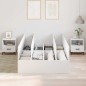 vidaXL Letto con contenitore Bianco 120 x 190 cm