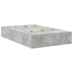 vidaXL Letto con contenitore grigio cemento 120x190 cm