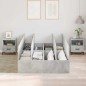 vidaXL Letto con contenitore grigio cemento 120x190 cm vidaXL Letto con contenitore grigio cemento 120x190 cm