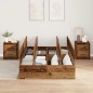 vidaXL Struttura letto con contenitore vitaXL in legno antico 120x190 cm