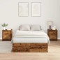 vidaXL Struttura letto con contenitore vitaXL in legno antico 120x190 cm