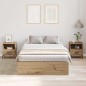 vidaXL Struttura letto con contenitore in rovere artigianale 120x190 cm vidaXL Struttura letto con contenitore in rovere artigianale 120x190 cm