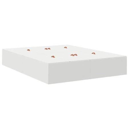 vidaXL Letto con contenitore bianco 140 x 190 cm