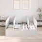 vidaXL Letto con contenitore bianco 140 x 190 cm