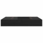 vidaXL Struttura letto contenitore nera in rovere 140 x 190 cm