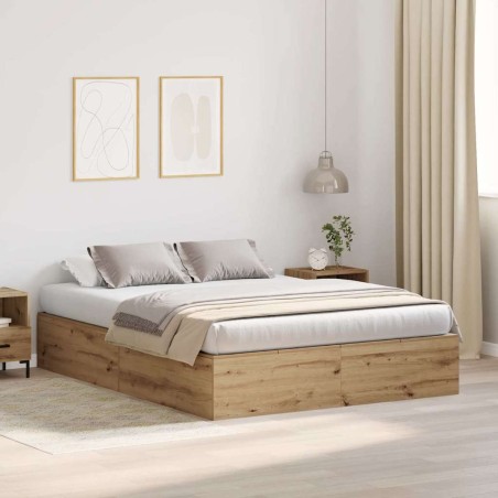 vidaXL Letto in legno di quercia 140x190 cm
