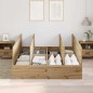 vidaXL Letto in legno di quercia 140x190 cm