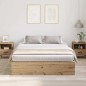 vidaXL Letto in legno di quercia 140x190 cm