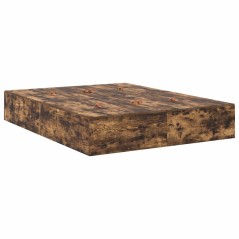 vidaXL Struttura letto contenitore rovere affumicato 135x190 cm