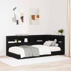 vidaXL Testata contenitore Rovere nero 80 cm Legno multistrato