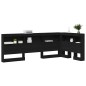 vidaXL Testata contenitore Rovere nero 80 cm Legno multistrato vidaXL Testata contenitore Rovere nero 80 cm Legno multistrato