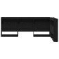 vidaXL Testata contenitore Rovere nero 80 cm Legno multistrato vidaXL Testata contenitore Rovere nero 80 cm Legno multistrato
