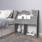 Portariviste per Bambini Grigio Cemento 71x30x78,5cm Truciolato