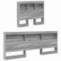 vidaXL Testata contenitore Grigio sonoma 100 cm Legno multistrato vidaXL Testata contenitore Grigio sonoma 100 cm Legno multistrato