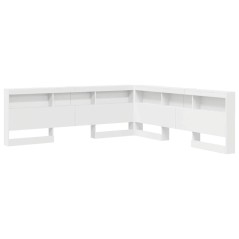 vidaXL Testata contenitore Bianco 200 cm Legno multistrato