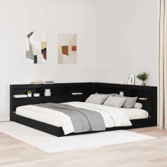 vidaXL Testata contenitore Rovere nero 200 cm Legno multistrato