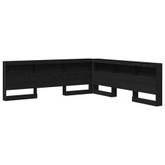 vidaXL Testata contenitore Rovere nero 200 cm Legno multistrato