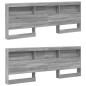 vidaXL Testata contenitore Grigio sonoma 200 cm Legno multistrato vidaXL Testata contenitore Grigio sonoma 200 cm Legno multistrato