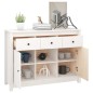 Credenza Bianca 100x35x74,5 cm in Legno Massello di Pino Credenza Bianca 100x35x74,5 cm in Legno Massello di Pino