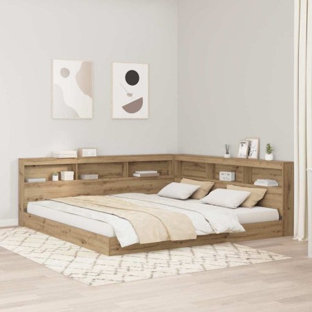 vidaXL Testata contenitore rovere artigianale 200 cm Legno multistrato