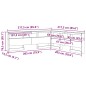 vidaXL Testata contenitore rovere artigianale 200 cm Legno multistrato vidaXL Testata contenitore rovere artigianale 200 cm Legno multistrato
