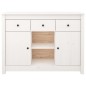 Credenza Bianca 100x35x74,5 cm in Legno Massello di Pino Credenza Bianca 100x35x74,5 cm in Legno Massello di Pino