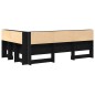 vidaXL Testata contenitore Rovere nero 120 cm Legno multistrato vidaXL Testata contenitore Rovere nero 120 cm Legno multistrato