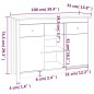 Credenza Bianca 100x35x74,5 cm in Legno Massello di Pino Credenza Bianca 100x35x74,5 cm in Legno Massello di Pino