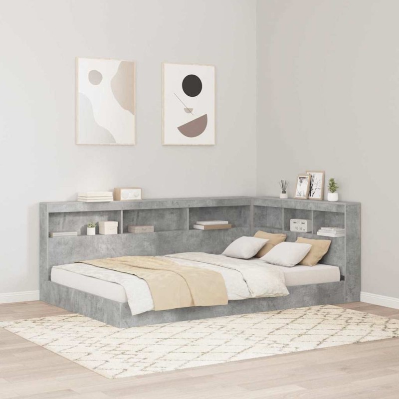 vidaXL Testata contenitore Grigio cemento 120 cm Legno multistrato vidaXL Testata contenitore Grigio cemento 120 cm Legno multistrato
