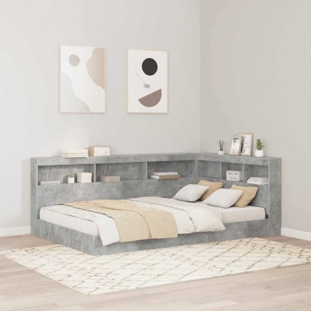 vidaXL Testata contenitore Grigio cemento 120 cm Legno multistrato