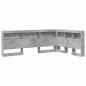 vidaXL Testata contenitore Grigio cemento 120 cm Legno multistrato vidaXL Testata contenitore Grigio cemento 120 cm Legno multistrato