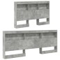 vidaXL Testata contenitore Grigio cemento 120 cm Legno multistrato vidaXL Testata contenitore Grigio cemento 120 cm Legno multistrato
