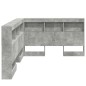 vidaXL Testata contenitore Grigio cemento 120 cm Legno multistrato vidaXL Testata contenitore Grigio cemento 120 cm Legno multistrato
