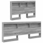 vidaXL Testata contenitore Grigio sonoma 120 cm Legno multistrato vidaXL Testata contenitore Grigio sonoma 120 cm Legno multistrato