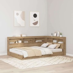 vidaXL Testata contenitore rovere artigianale 120 cm Legno multistrato