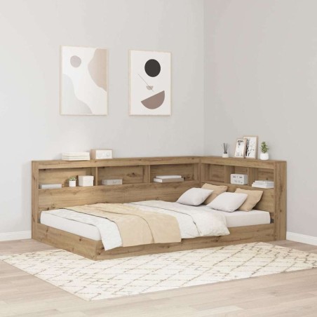 vidaXL Testata contenitore rovere artigianale 120 cm Legno multistrato